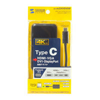 サンワサプライ USB Type C-HDMI/VGA/DVI/DisplayPo AD-ALCHVDVDP 1個（わけあり品）