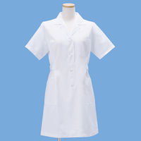 KAZEN レディース診察衣（ハーフ丈） 医療白衣 薬局衣 半袖 ホワイト シングル M 261HS-90（直送品）
