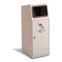 テラモト　屋内・屋外用ゴミ箱　ニートSL　一般ゴミ用　47.5L　茶　（直送品）