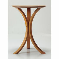ファミリー・ライフ　木製サイドテーブル　ナチュラル　幅400×奥行400×高さ540mm　1台　（直送品）