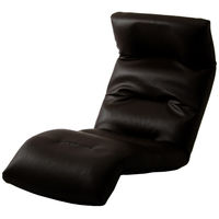 セルタン　座椅子　和楽の雲　下タイプ　幅540×奥行930～1380×高さ120～700mm　PVCブラック　（直送品）