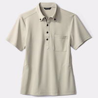 住商モンブラン ニットシャツ（男女兼用） ベージュ/ブラウン 3L 32-5017（直送品）