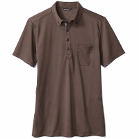 住商モンブラン ニットシャツ（男女兼用） ブラウン/ベージュ 3L 32-5018（直送品）