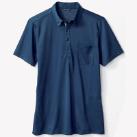 住商モンブラン ニットシャツ（男女兼用） ネイビー/グレー 3L 32-5019（直送品）