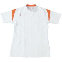 ルコックスポルティフ　メンズケーシージャケット（医務衣）　ホワイト×オレンジ　EL　UQM1007　1枚　（直送品）