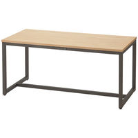 アスプルンド　ブラックフレームテーブル（コンセント付き）　ナチュラル　幅1500×奥行700×高さ700mm　1台　（わけあり品）