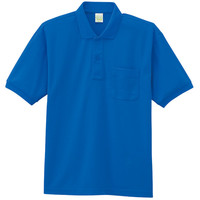 自重堂　制服百科　エコ製品制電半袖ポロシャツ　ブルー　ＳＳ　85254（直送品）