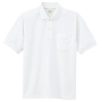 自重堂　制服百科　エコ製品制電半袖ポロシャツ　ホワイト　ＳＳ　85254（直送品）