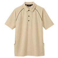 AITOZ（アイトス） バックサイドポケット付半袖ポロシャツ メンズ ベージュ 4L AZ7663-002（直送品）