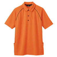 AITOZ（アイトス） バックサイドポケット付半袖ポロシャツ メンズ オレンジ 5L AZ7663-163（直送品）