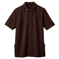 AITOZ（アイトス） バックサイドポケット付半袖ポロシャツ メンズ ブラウン M AZ7663-022（直送品）