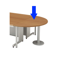 プラス LEED（リード） 半円形テーブル LE-7DT-HR 幅1400×奥行700×高さ700mm