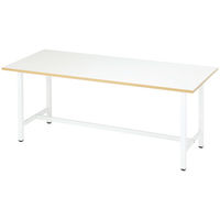アール・エフ・ヤマカワ　作業台テーブル　ホワイト　幅1800×奥行750×高さ740mm　1台（2梱包）　（わけあり品）