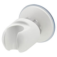 ガオナ 吸盤式シャワーフック 角度調節 お風呂に取付 （補助板付 ほとんどの壁面に対応 ホワイト）GA-FP001 （直送品）