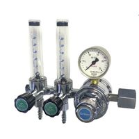 ユタカ 計測機器 二連流量計付ニ段式圧力調整器 窒素用 FR-IIW 1個（直送品）