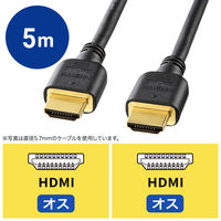 サンワサプライ　HDMIケーブル（4K・3D対応）　HDMI[オス]-HDMI[オス]　5m/ブラック　KM-HD20-50HK
