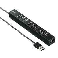 サンワサプライ USB2.0ハブ（10ポート） USB-2H1001BK 1個