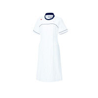 ルコックスポルティフ ナースワンピース UQW0039 ホワイト×ネイビー M 医療白衣 1枚（直送品）