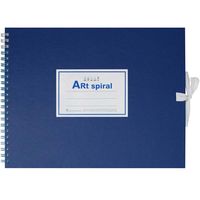 マルマン スケッチブック アートスパイラル F2 画用紙厚口 (192×245mm) ブルー 24枚 2冊 S312-02 (直送品)（直送品）