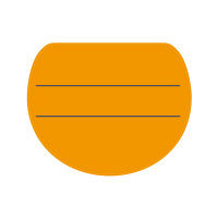 金鵄製作所 用法ラベル オレンジ（E-5） 86524705x21 1セット（2100枚:100枚入×21袋） 23-2730-00-05（直送品）