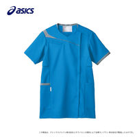 住商モンブラン レディスジャケット 医療白衣 半袖 ロイヤルブルー×グレー S CHM354-4340（直送品）
