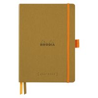 バレットジャーナル向け ロディア（RHODIA) Ｒｈｏｄｉａｒａｍａ ゴールブック Ａ５ドット ゴールド 1冊（直送品）