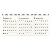 エトランジェ・ディ・コスタリカ 【2023版】A6 デスク3カ月 卓上カレンダー CLT-3-02 1セット（2冊）（直送品）