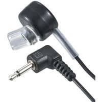 オーム電機 AudioComm 片耳モノラルイヤホン φ2.5超ミニプラグL型 1m ブラック EAR-B251L-K（直送品）