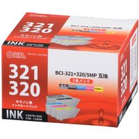 キヤノン（キャノン）用 互換インク BCI-321+320/5MP対応 5色パック INK-C321+320-5PNB（直送品）