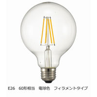 オーム電機 LED電球 フィラメント ボール電球形 E26 クリア 電球色 全方向 LDG C6