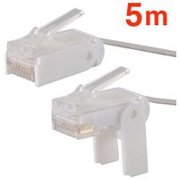 オーム電機 LAN＆モジュラー兼用ケーブル ADSL インターネット 電話線 コネクタ ケーブル 有線 5m PC-NLM-050（直送品）