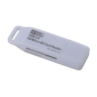 オーム電機 33in1 SD+マイクロSD用リーダー ホワイトmicroSDXCカード対応 PC-SCRW3-W（直送品）