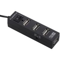 オーム電機 USBハブ 4ポート スイッチ付 ブラック PC-SH4PP1-K（直送品）