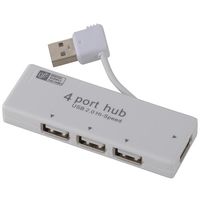 オーム電機 USBハブ 4ポート 収納式 PC-SH4PS1