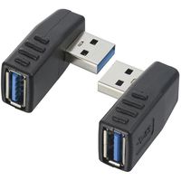 オーム電機 L字 変換コネクター USB3.0 L＆R 各1個入 PC-SU3LLR（直送品）
