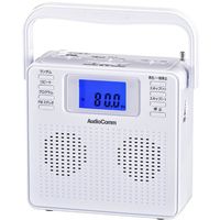 オーム電機 ポータブルCDプレーヤー ステレオCDラジオ ワイドFM ホワイト RCR-500Z-W 1個