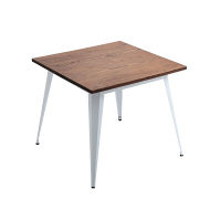 ホームテイスト おしゃれなアンティークダイニングテーブル（幅80）天然木製 ニレ材を使用｜Porian- HT-MT80