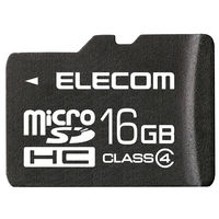 マイクロSD カード 16GB Class4 SD変換アダプタ付 スマホ 写真 動画 MF-HCMR016GC4A エレコム 1個（直送品）
