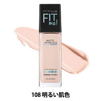 日本ロレアル メイベリン フィットミー リキッド ファンデーション 108 明るい肌色 ピンク系 オンライン限定色