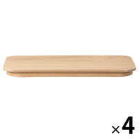 無印良品 木製ごみ箱用フタ オーク材突板・角型 1箱（4個入） 02439705
