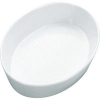アスクル】 白磁オーブン オーバルベ-キング 深型 グラタン皿 12吋 
