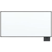 プラス 壁掛けホワイトボード ブラックフレーム ボックス付 1800×900mm