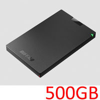 バッファロー USB3.1（Gen.1）対応 ポータブルHDD500GBブラック HD-PCG500U3-BA 1台