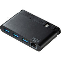 サンワサプライ LANアダプタ付きUSB Type-Cハブ USB-3TCH10BK 1個（直送品）