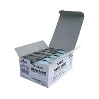 カシオ ネームランドテープ 18mm 白テープ（黒文字） XR-18WE-5P 5個：5個入×1パック（わけあり品）