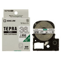 キングジム テプラ PROテープ 36mm 上質紙ラベル（黒文字）SP36K  1個（わけあり品）