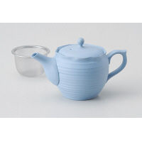 三陶 【急須/ポット/土瓶】tea pleats Pot ブルー 15992（直送品）
