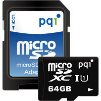 MicroSDXCカード 64GB Class10 UHS-I対応 永久保証 （国内正規品） MS10U11-64 PQI JAPAN（直送品）