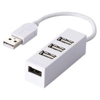 USBハブ 2.0 4ポート バスパワー マグネット付 180度回転 ホワイト U2H-TZ426BWH エレコム 1個（直送品）