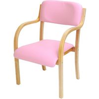 ネットフォース ダイニングチェア 介護用椅子 シエル 完成品 ピンク 介護施設 福祉用 ETV-1-S2-AW 1セット（2脚入）（直送品）